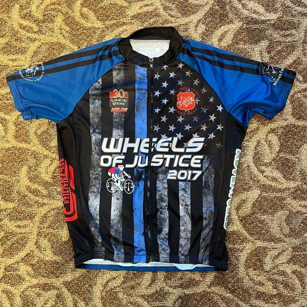 Primal Cycling Jersey Wheels of Justice 2017 Full Zip Size L‎